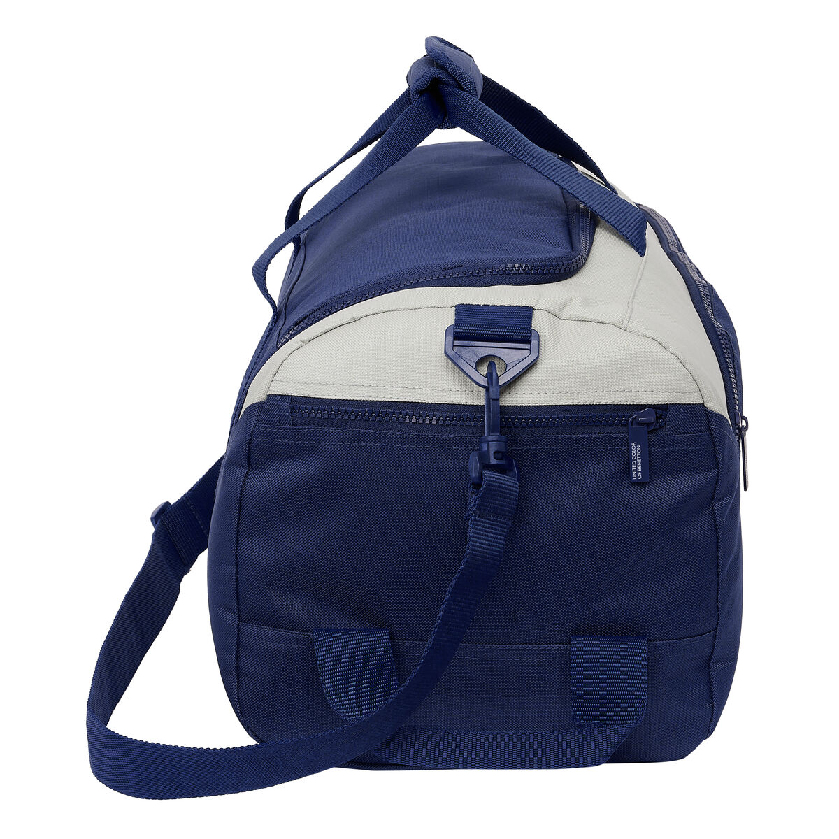 Borsa Da Palestra Benetton Varsity Grigio Blu Marino 50 X 25 X 25 cm - Image 3