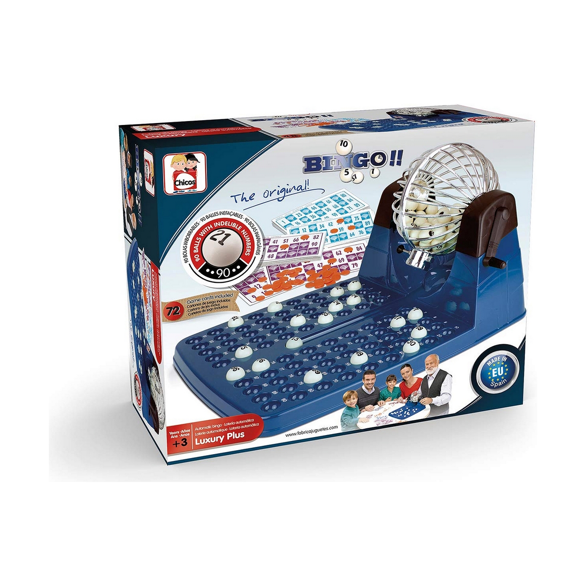 Bingo Automatico Chicos Deluxe 30 X 42 X 23 Cm 72 Cartoncini