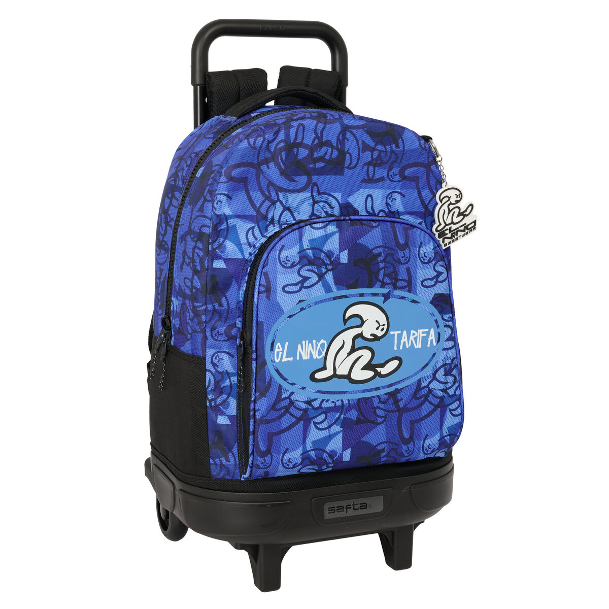 Trolley Per La Scuola El Niño Roller Azzurro Nero 33 X 45 X 22 cm