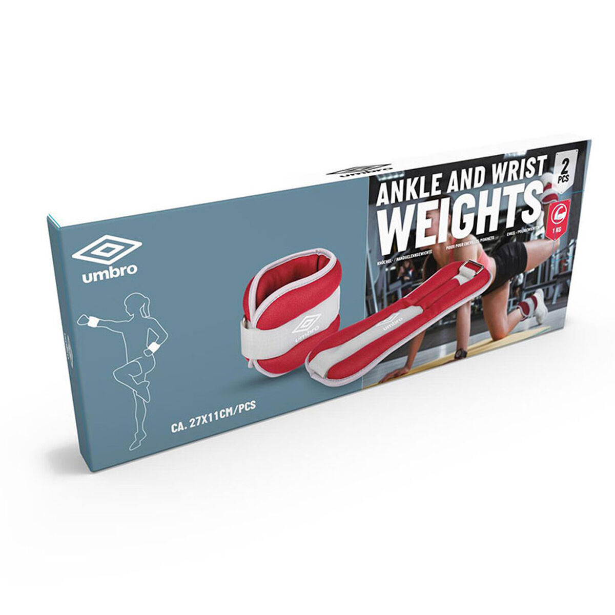 Pesi Per Caviglie Umbro 1 Kg Rosso 2 Unità - Image 3