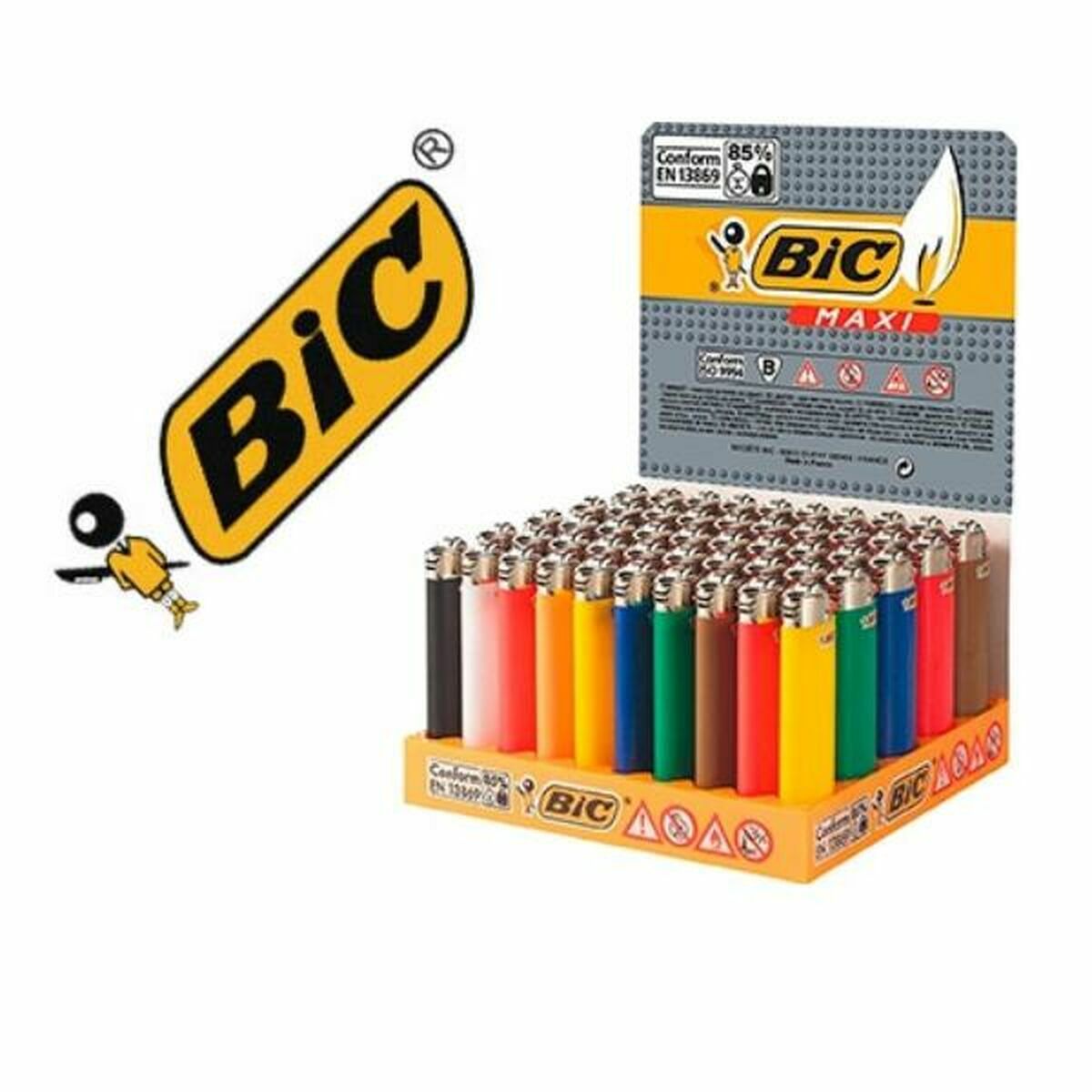 Accendino Bic Multicolore 50 Pezzi 50 Unità