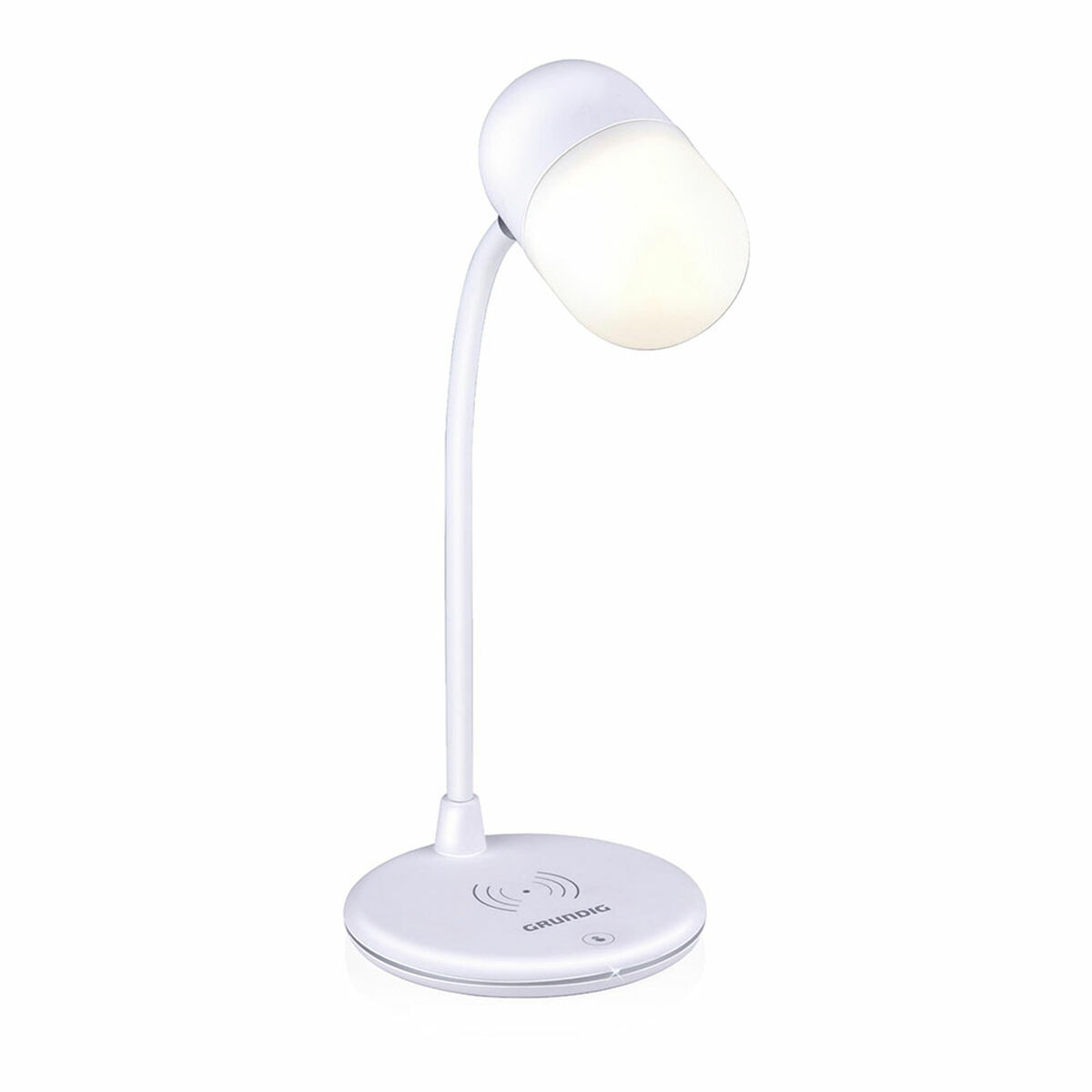 Lampada Led Con Altoparlante E Caricabatterie Senza Fili Grundig Bianco 10 W 50 Lm Ø 12 X 26 Cm Plastica 3 In 1