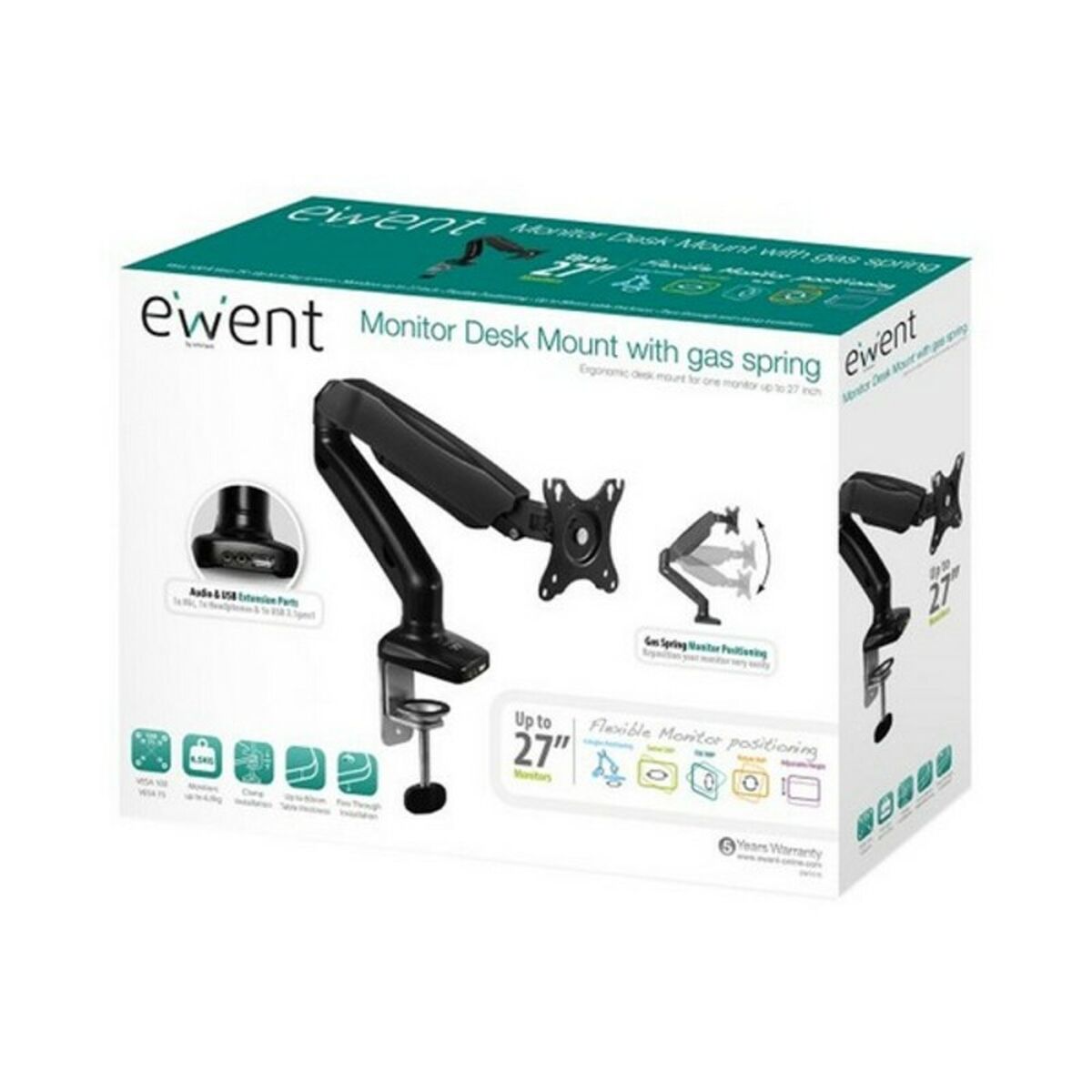 Supporto Tv Da Scrivania Ewent Ew1515 13"-27" 9 kg