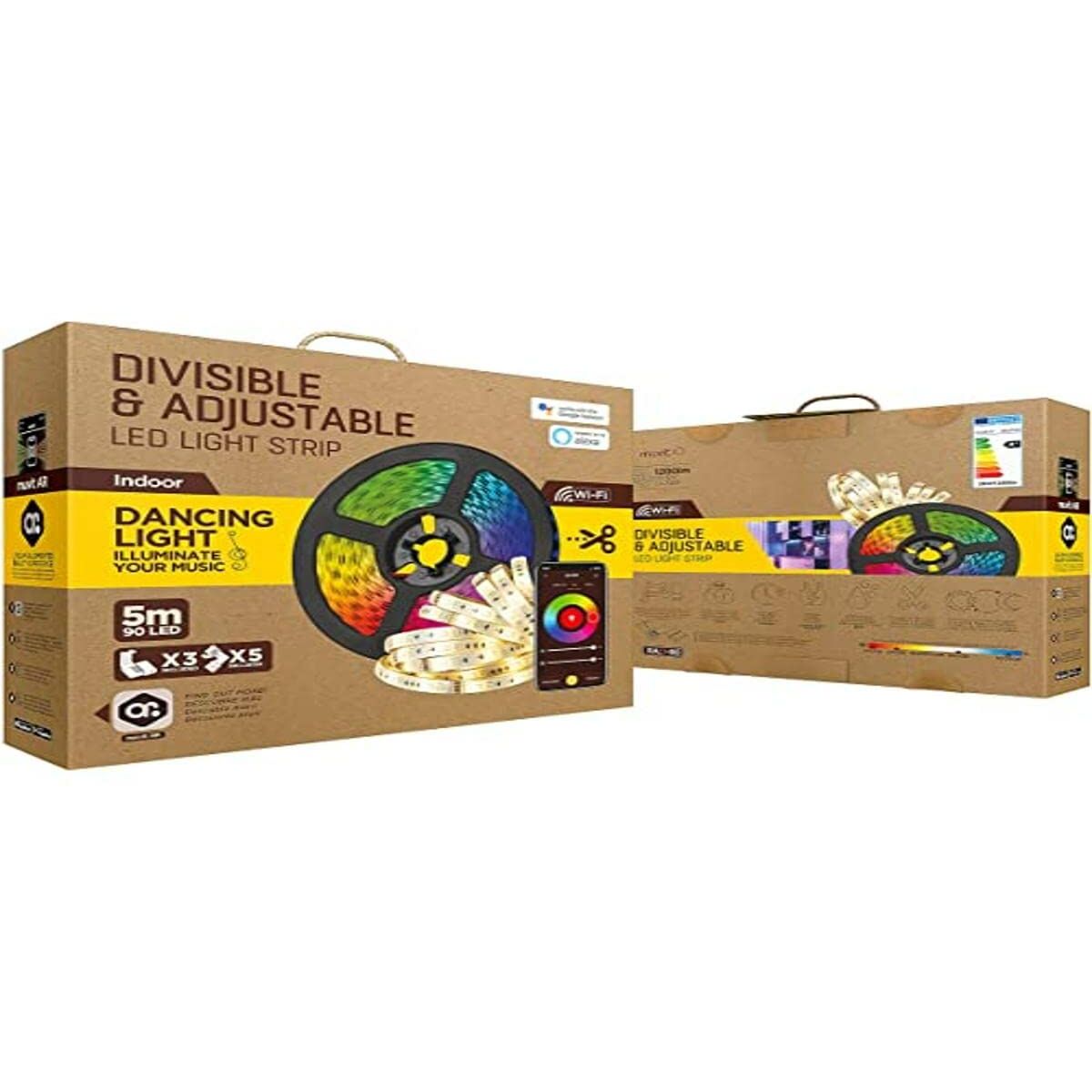 Strisce Led Muvit Miolst002 5 M Nero Multicolore Dorato F