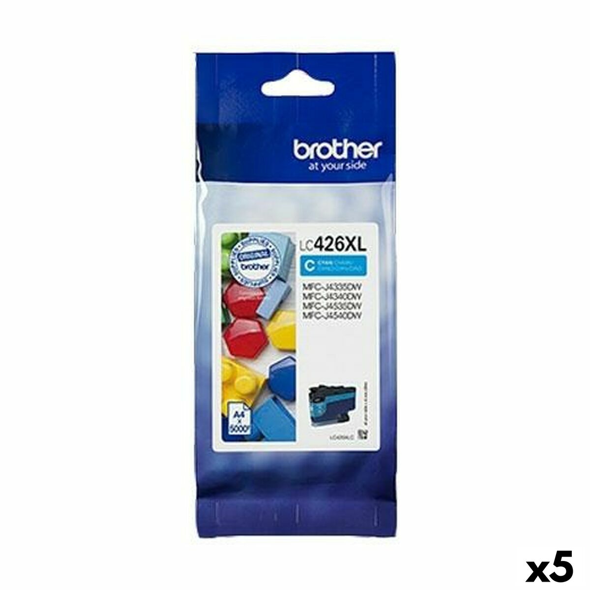 Cartuccia Ad Inchiostro Originale Brother MfC-J4340dw J4540dwxl J4540dw Ciano (5 Unità)