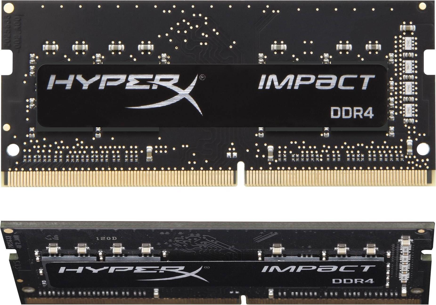 Kingston Fury Impact - Ddr4 - Kit - 16 Gb: 2 X 8 Gb - So Dimm 260-Pin - 3200 Mhz / Pc4-25600 - Cl20 - 1.2 V - Ungepuffert - NoN-Ecc - Schwarz (kf432s