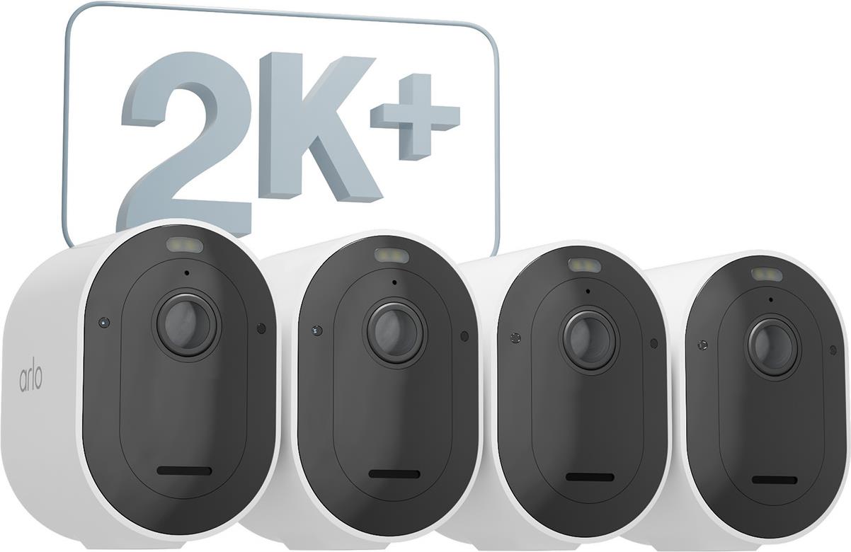 Arlo Pro 5 - NetzwerK-Überwachungskamera - Außenbereich - Wetterfest - Farbe (tag&nacht) - 2688 X 1520 - Audio - Drahtlos - WI-Fi (packung Mit 4) (vm