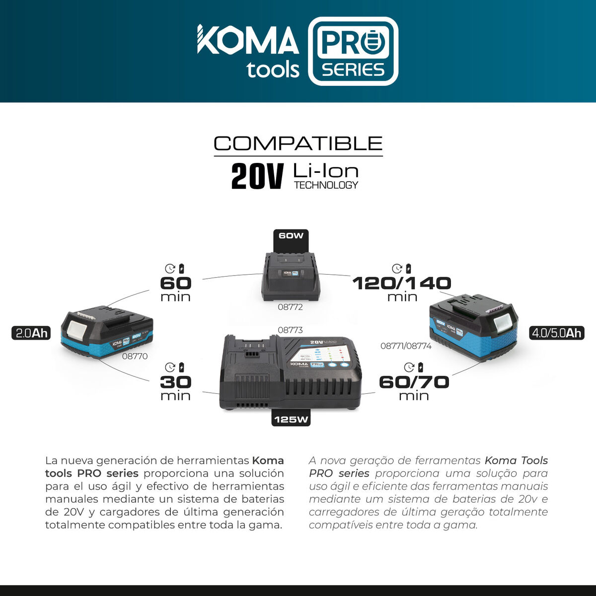 Batteria Ricaricabile Al Litio Koma Tools Pro Series - Image 3