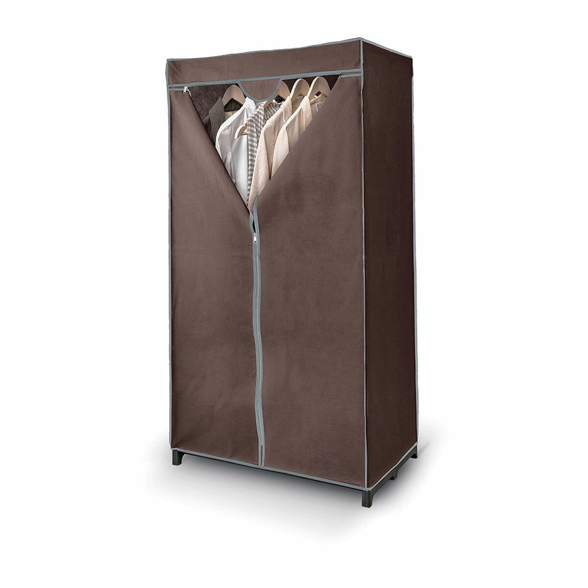 Armadio Guardaroba Domopak Living 905020 Marrone Stoffa (75 X 50 X 145 Cm)
