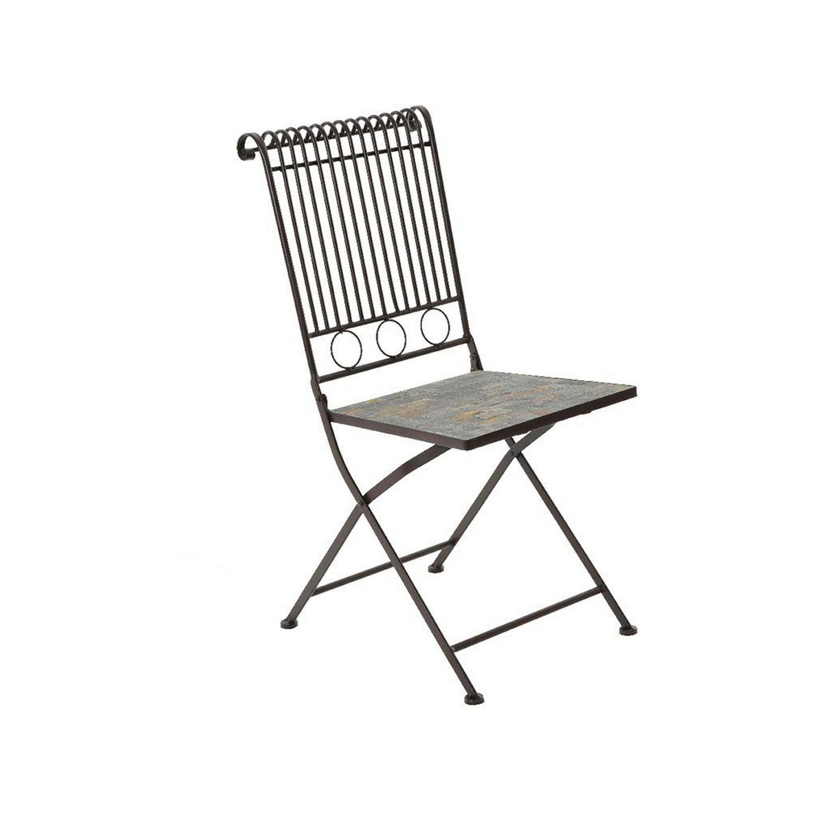 Sedia Pieghevole Kaemingk Stuttgart Bianco Marrone 39 X 39 X 9 cm
