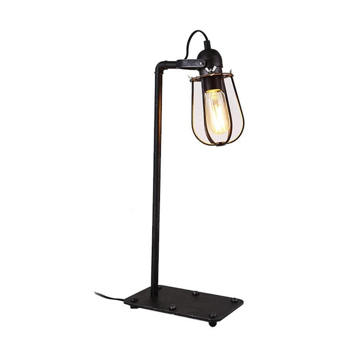 Lampada Da Tavolo Edm 32107 Nero Metallo 60 W 220-240 V 22 X 51 Cm 22 X 51 X 13 cm