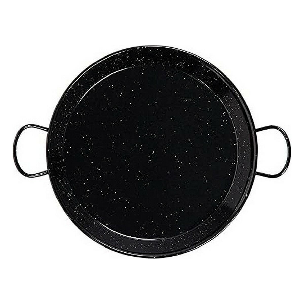 Padella Honda Con Manici Vaello Nero Acciaio Smaltato (ø 38 Cm)