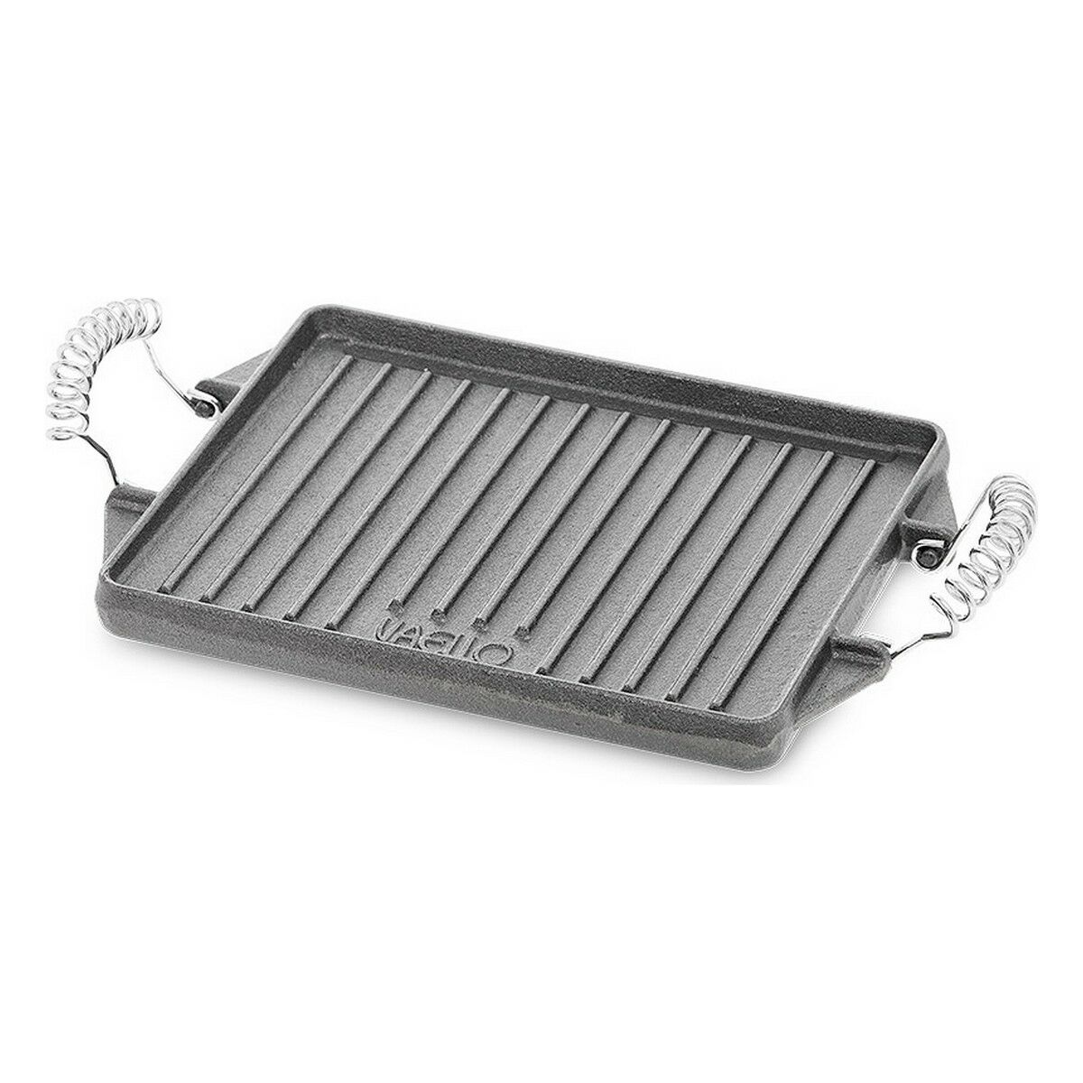 Piastra Grill Vaello Rettangolare Grigio Ferro Fuso (27 X 21 Cm)