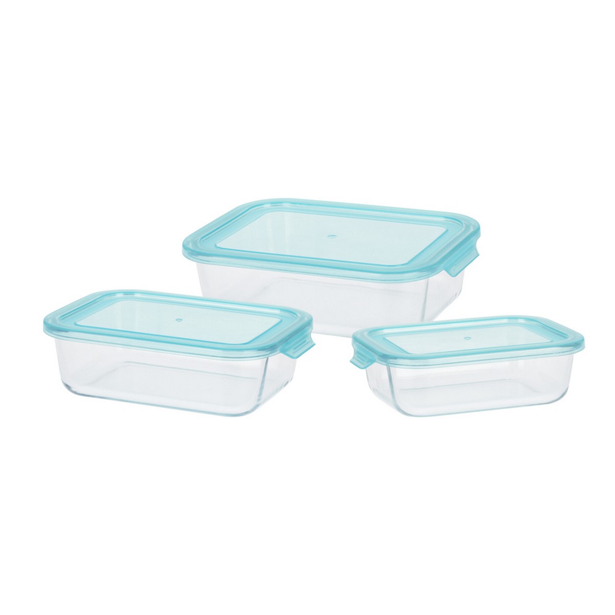 Set Di 3 Scatole Porta Pranzo Excellent Houseware Cristallo