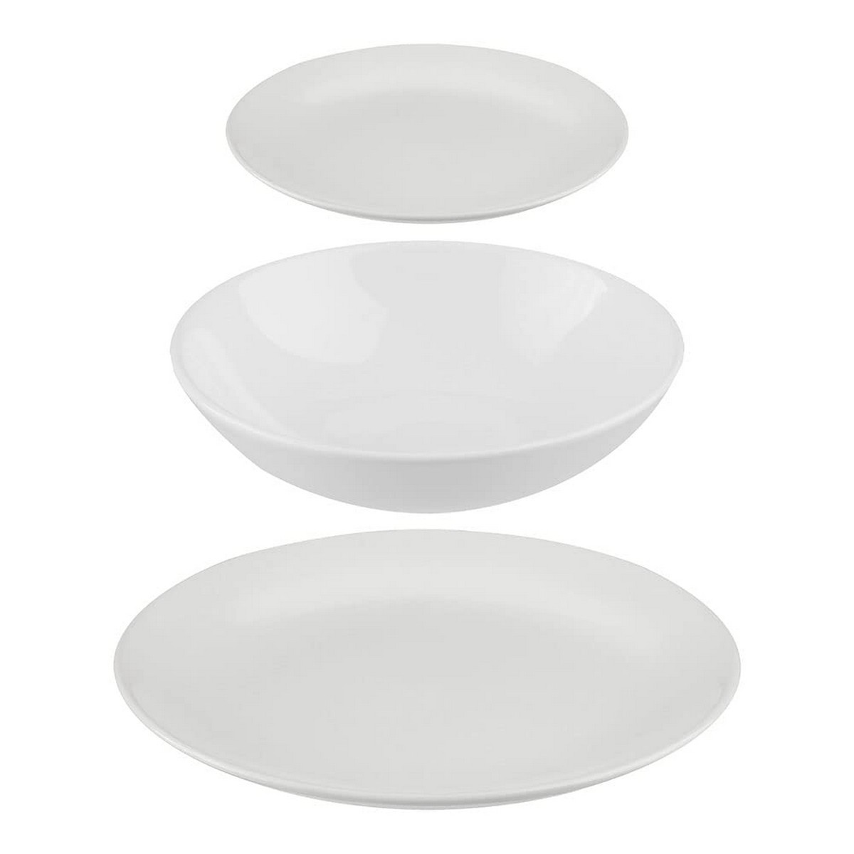 Servizio Di Piatti Secret De Gourmet Bianco Ceramica 18 Pezzi
