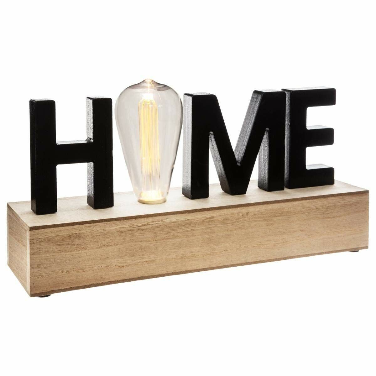 Statua Decorativa Atmosphera 'home' Luce Led (34 X 16 X 8 Cm)