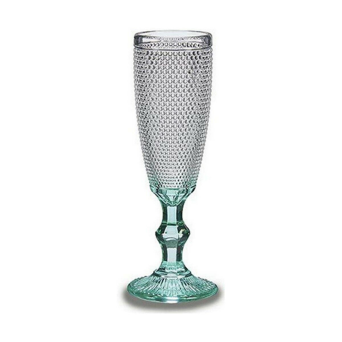 Calice Da Champagne Vivalto Trasparente Turchese Vetro 185 Ml Punti (6 Unità)
