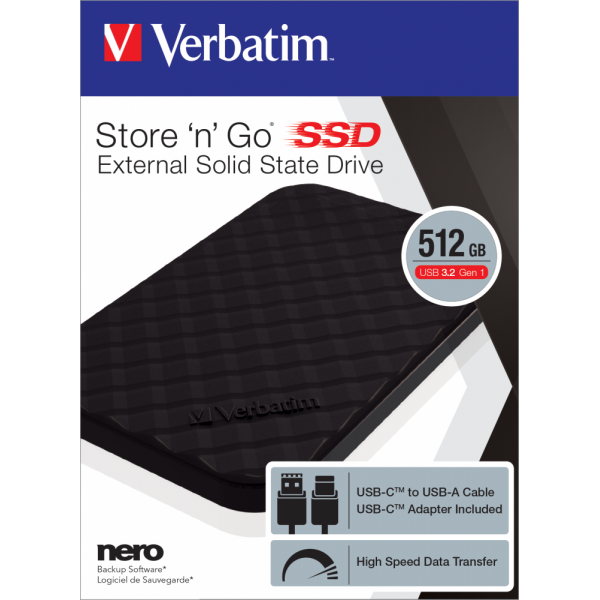 Verbatim Ssd Esterno Store N Go 512gb Usb 3.2 Black - Image 4