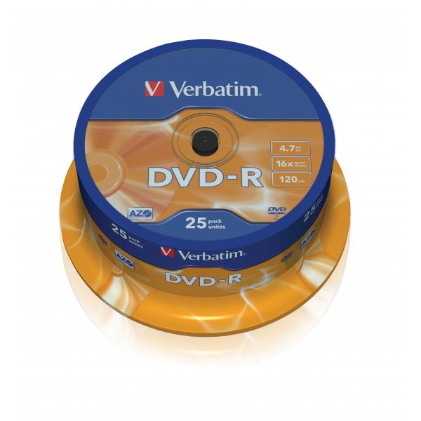 Verbatim 25 X DvD-R - 4,7 Gb 16x - Argento Opaco