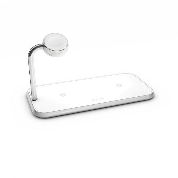 Zens Zedc05w Cuffie, Smartphone, Orologio Intelligente Bianco Ac Carica Wireless Interno (zens Dual+watch Aluminium Wireless Cha)