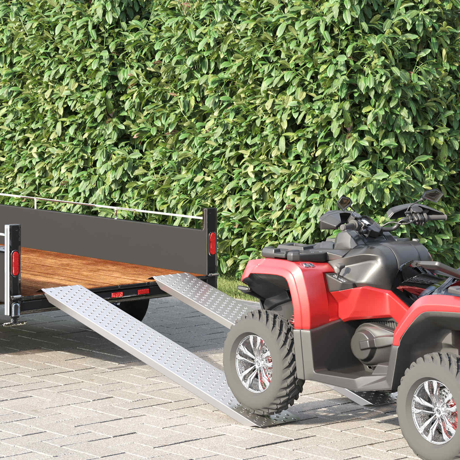 Ramp Di Carico Argento 159 X 23 X 5 Cm Acciaio Zincato