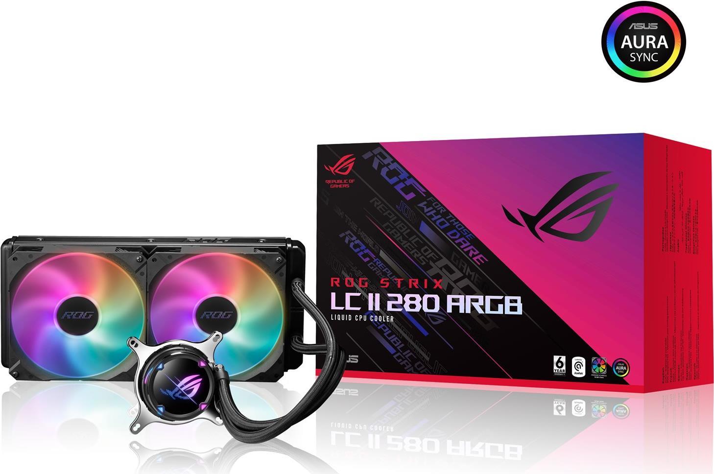 Asus Rog Strix Lc Ii 280 Argb Prozessor AlL-IN-OnE-Flüssigkeitskühler 14 Cm Schwarz 1 Stück(e) (90rc00c1-M0uay1)