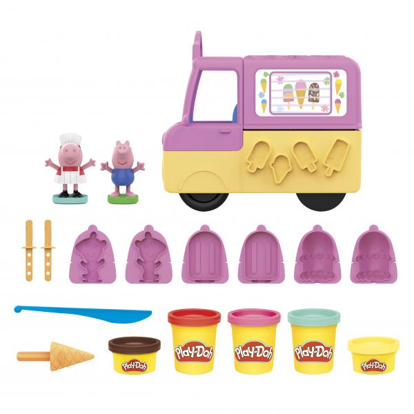 PlaY-Doh Peppa E Il Camioncino Dei Gelati, Personaggi Di Peppa E George E 5 Vasetti