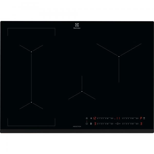 Electrolux Eiv734 - Piano Cottura A Induzione - 4 Zone Cottura - 7350 W - 15 Posizioni Di Potenza - Nero