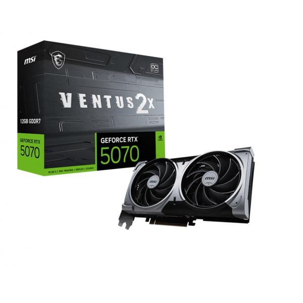 Msi Vga Geforce Rtx 5070, Rtx 5070 12g Ventus 2x Oc, 12gb Gddr7, Hdmi/dp*3, Atx, Dual Fan, oc