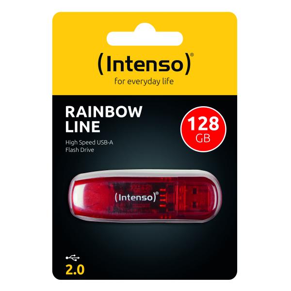 Intenso Pen Disk Rainbow Line 128gb Red Usb 2.0 - Image 4