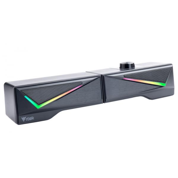 Itek Gaming Soundbar S101 - Rgb, Bluetooth, Jack 3.5mm, Touch, Modalita Singola O 2.0