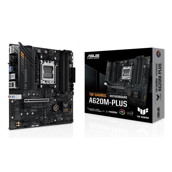Asus Tuf Gaming A620M-Plus Amd A620 Socket Am5 Micro Atx (asus Tuf Gaming A620M-Plus, Amd A620, Am5, Micro Atx, 4 Ddr5, Hdmi, 2 Dp, 2.5g Lan, Pcie4,