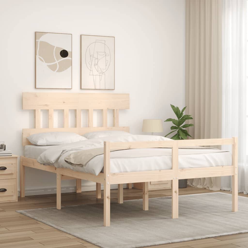 Letto Per Anziani Con Testiera 140x200 Cm In Legno Massello - Image 3