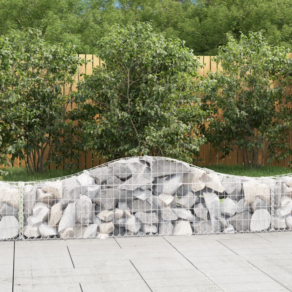 Cesti Gabbioni Ad Arco 8 Pz 200x30x40/60 Cm Ferro Zincato