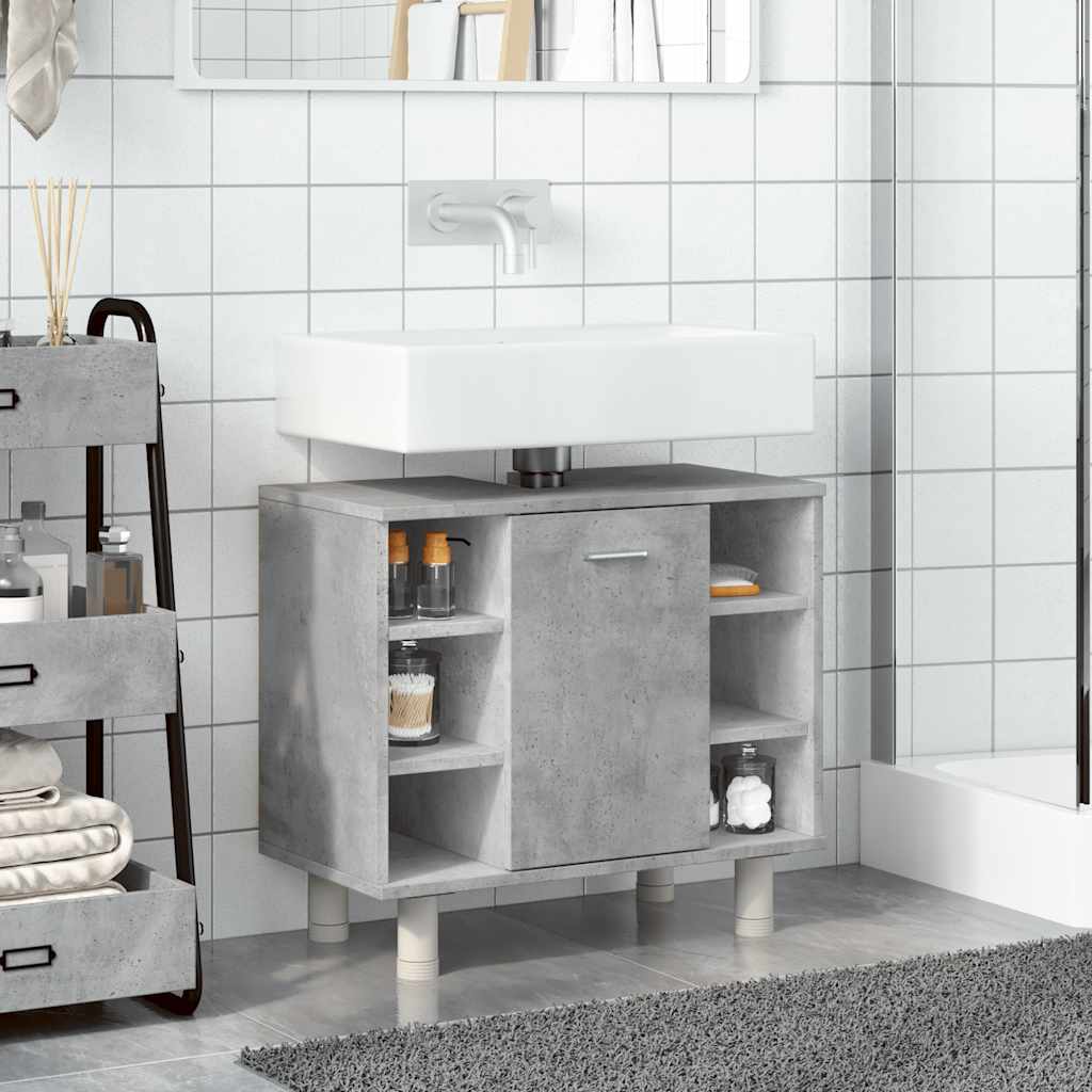 Mobile Da Bagno Grigio Cemento 60x32x53,5 Cm Legno Multistrato - Image 3