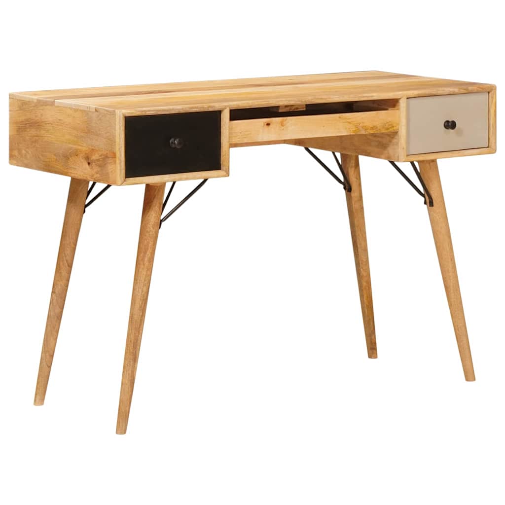 Scrivania Marrone 110 X 55 X 76 Cm Legno Di Mango Massello