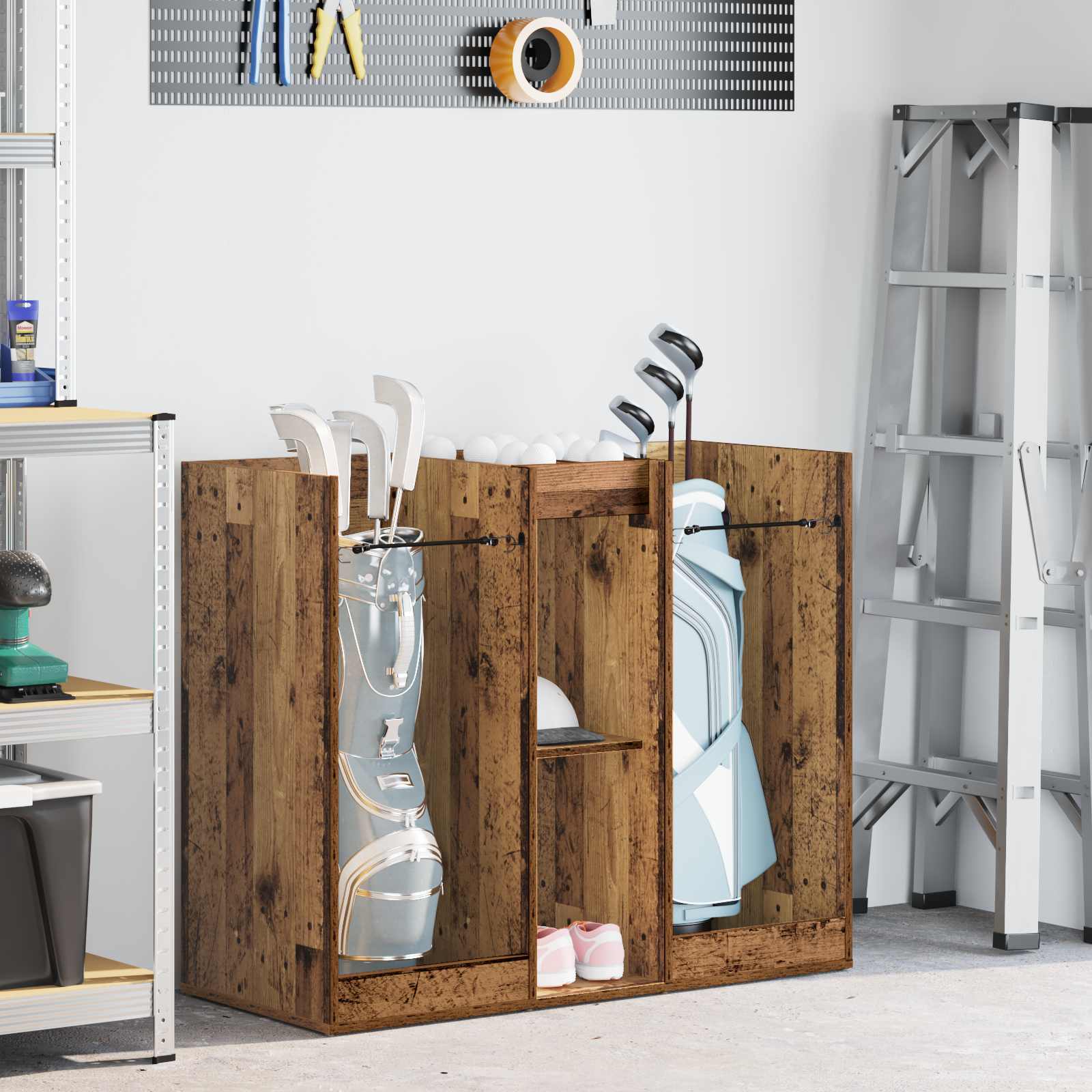 Armadio Per Golf Tinta Unita Legno Vecchio 65 X 45 X 98 cm