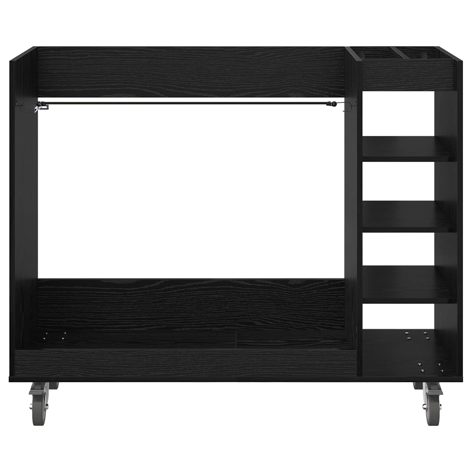 Armadio Per Golf Con Ruota Rovere Nero 120 X 45 X 98 cm - Image 6