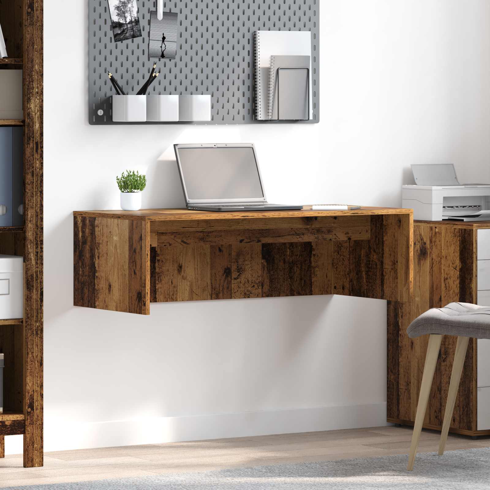 Scrivania A Parete Legno Vecchio 100 X 45 X 30 cm