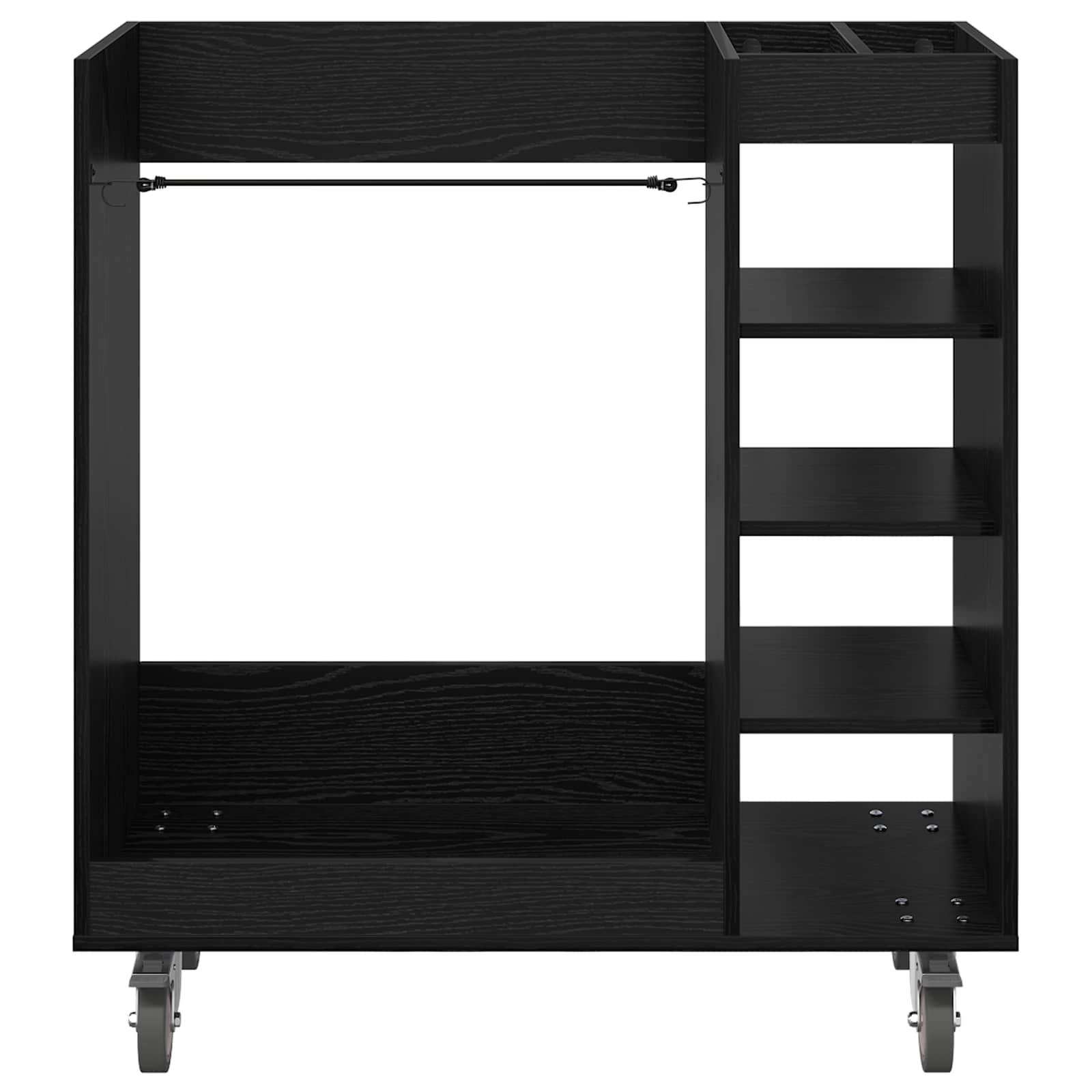 Armadio Per Golf Con Ruota Rovere Nero 65 X 45 X 98 cm - Image 6