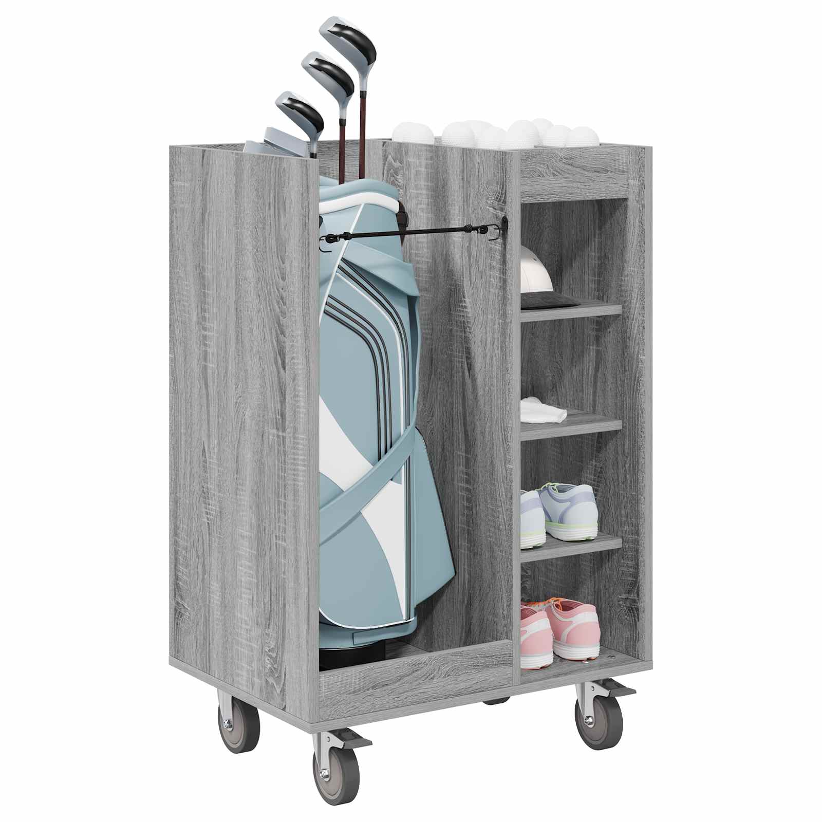 Armadio Per Golf Con Ruota Grigio Sonoma 65 X 45 X 98 cm - Image 3
