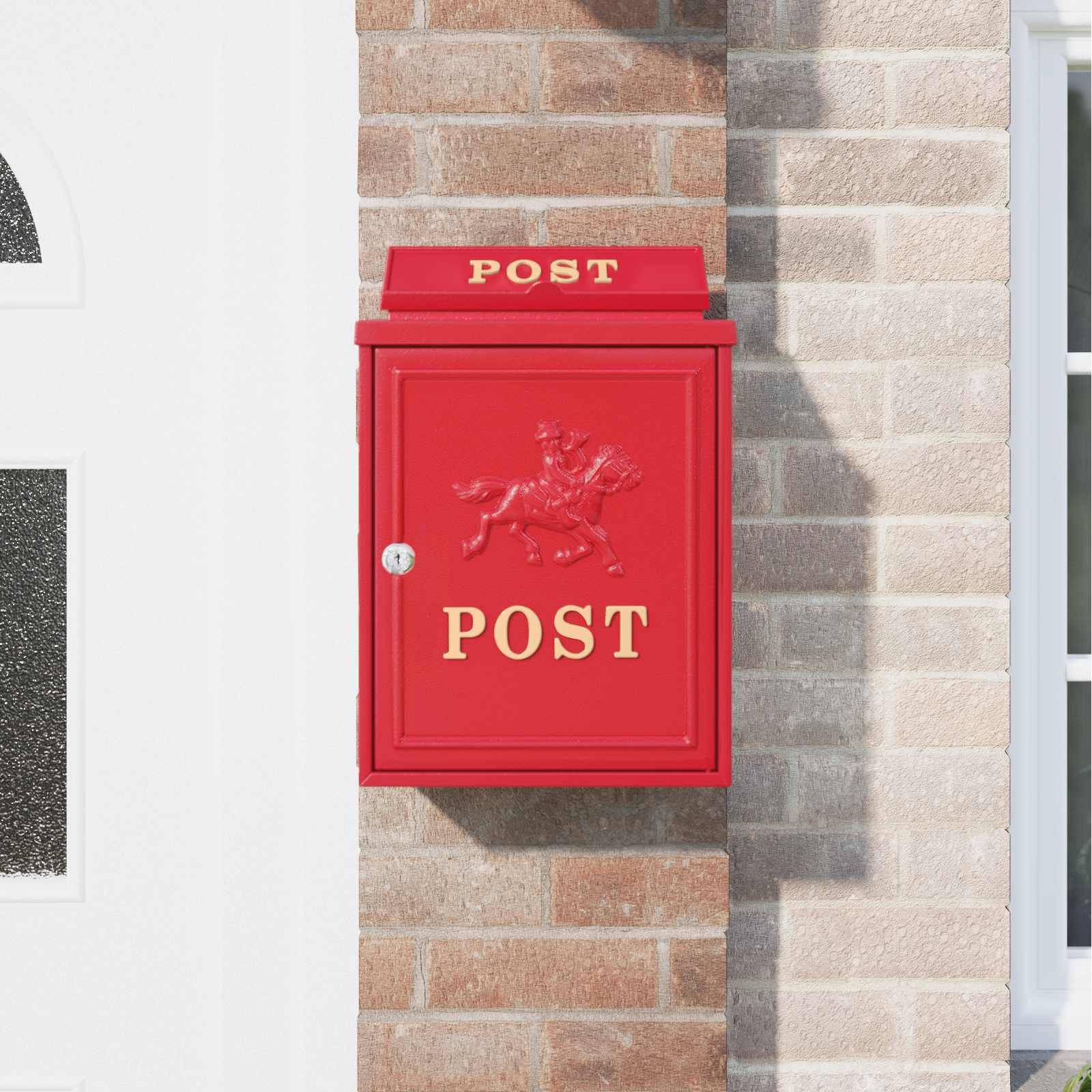 Cassetta Postale Da Muro Con Porta Rosso 29 X 13 X 41 cm - Image 4