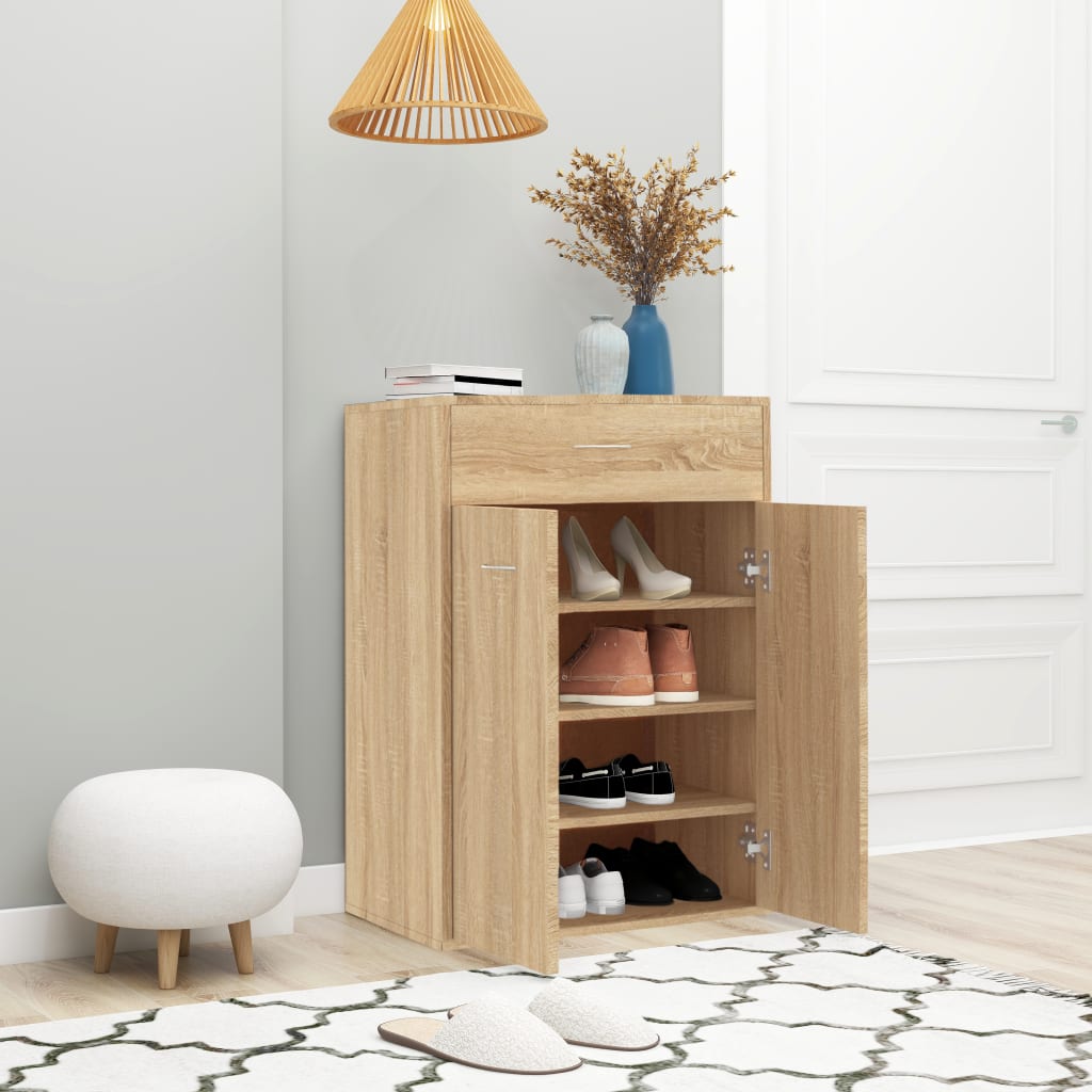 Scarpiera Rovere Sonoma 60x35x84 Cm In Legno Multistrato - Image 3