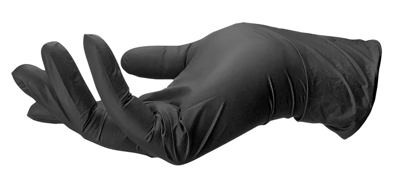 Box 100 Guanti Karbon Nitrile Nero Taglia L