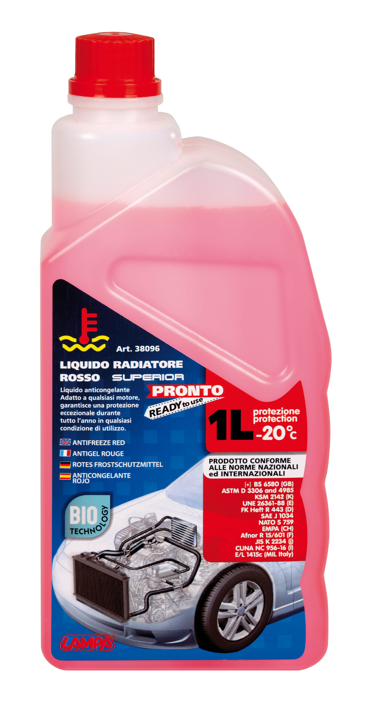 SuperioR-Rosso G12+, Liquido Antigelo Radiatore (-20°c) - 1 L
