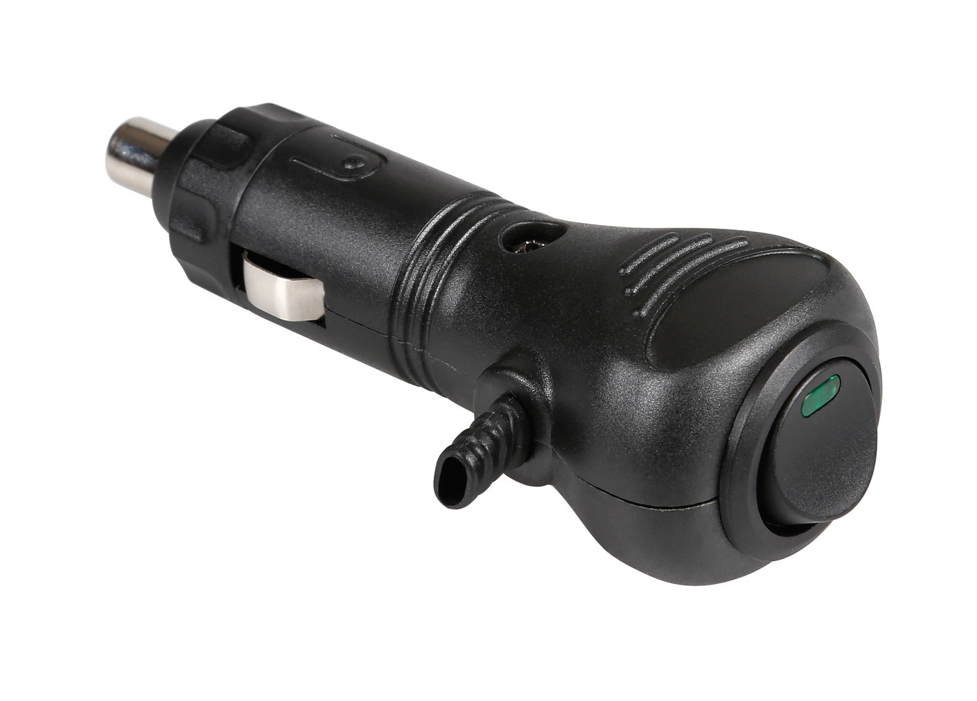 Spinotto Per Presa Accendisigari Con Ingresso Cavo Laterale, 12/24v