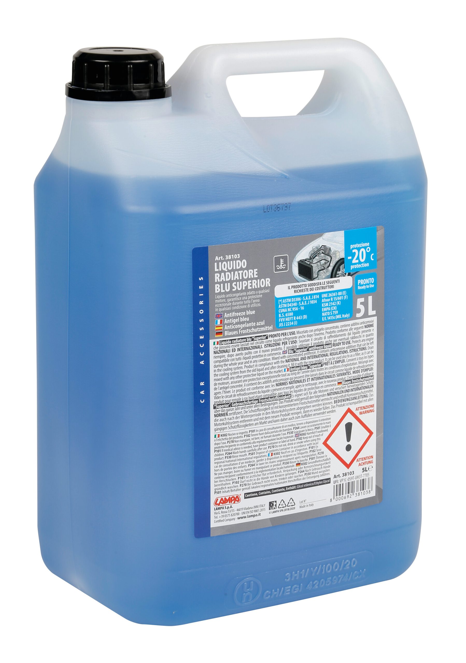 SuperioR-Blu G11 Liquido Antigelo Radiatore (-20°c) - 5 L