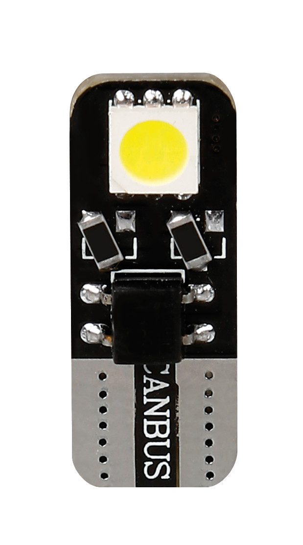 12v HypeR-Led 6 - 2 Smd X 3 Chips - (t10) - Bifocus - W2,1x9,5d - 2 Pz  - Scatola - Bianco - Doppia Polarità - Resistenza Incorporata