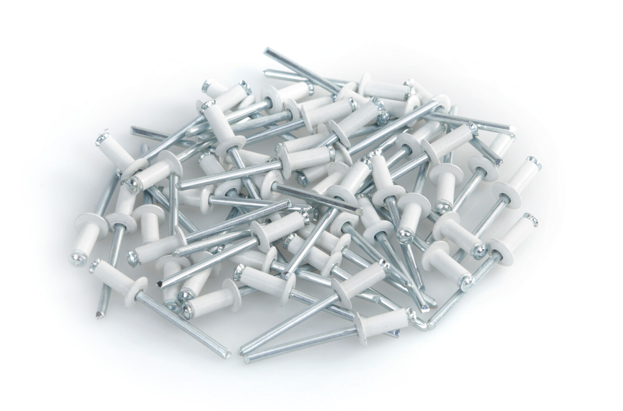 Aluminium Rivets, Set 50 Rivetti Graf Per Portatarga - Bianco