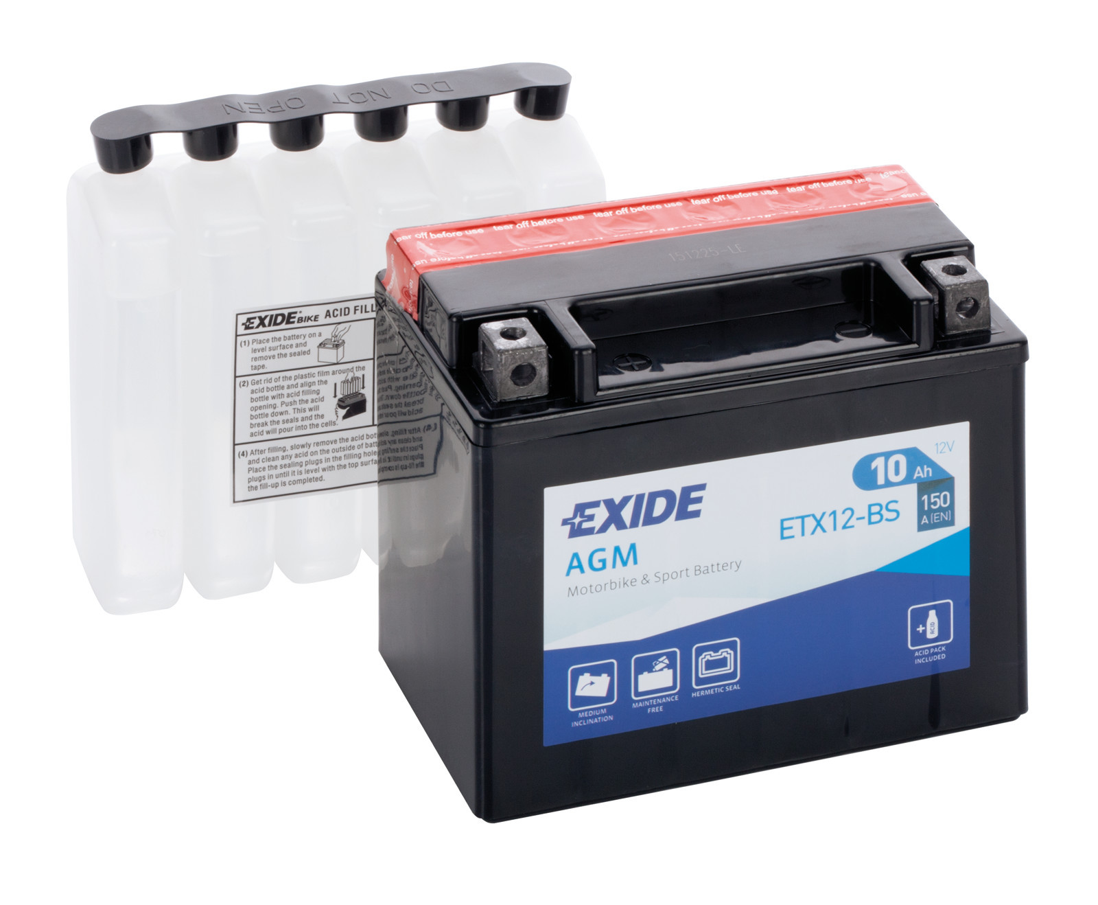 Batteria 12v - Exide Bike Agm - 10 Ah - 150 A